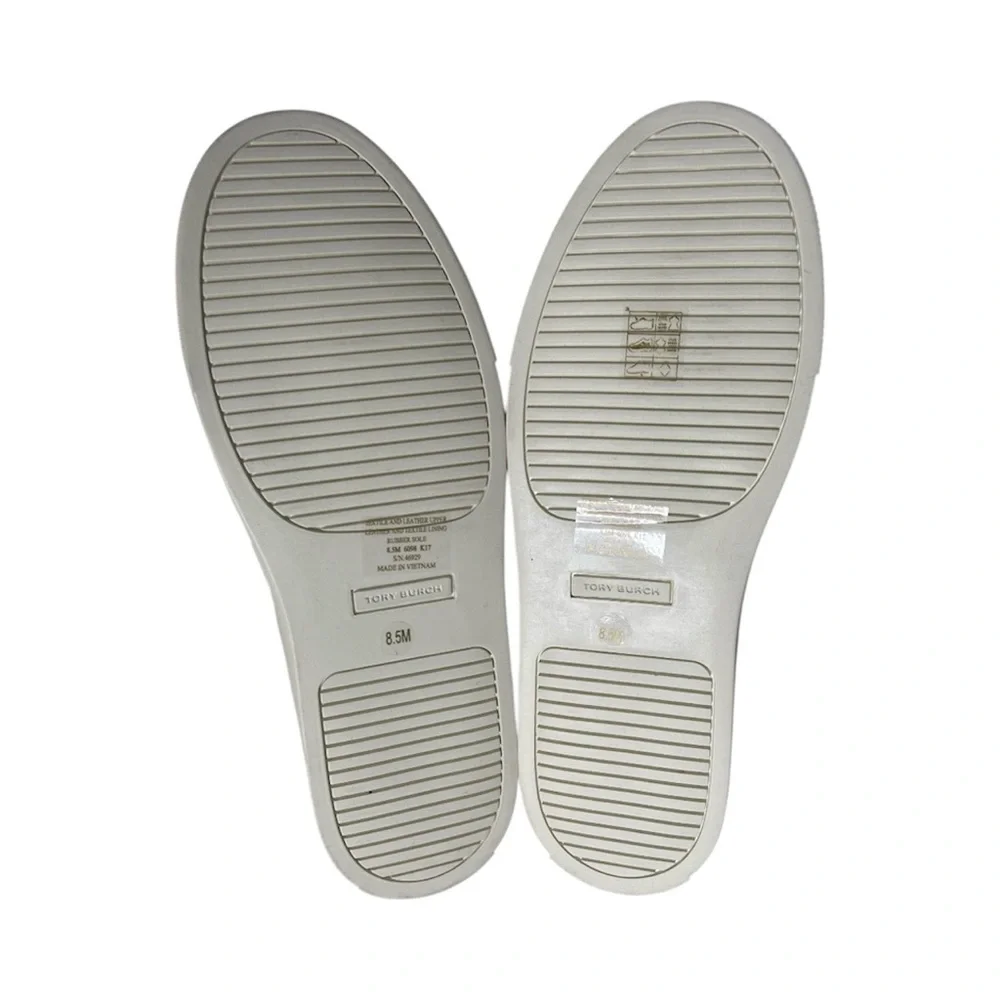 Tory Burch Carter Gold Sequin and Leather Slip On Sneaker Size 8.5